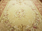 9' X 12' Gorgeous Handmade Flat Pile Wool Rug French Aubusson Weave Savonnerie - Jewel Rugs