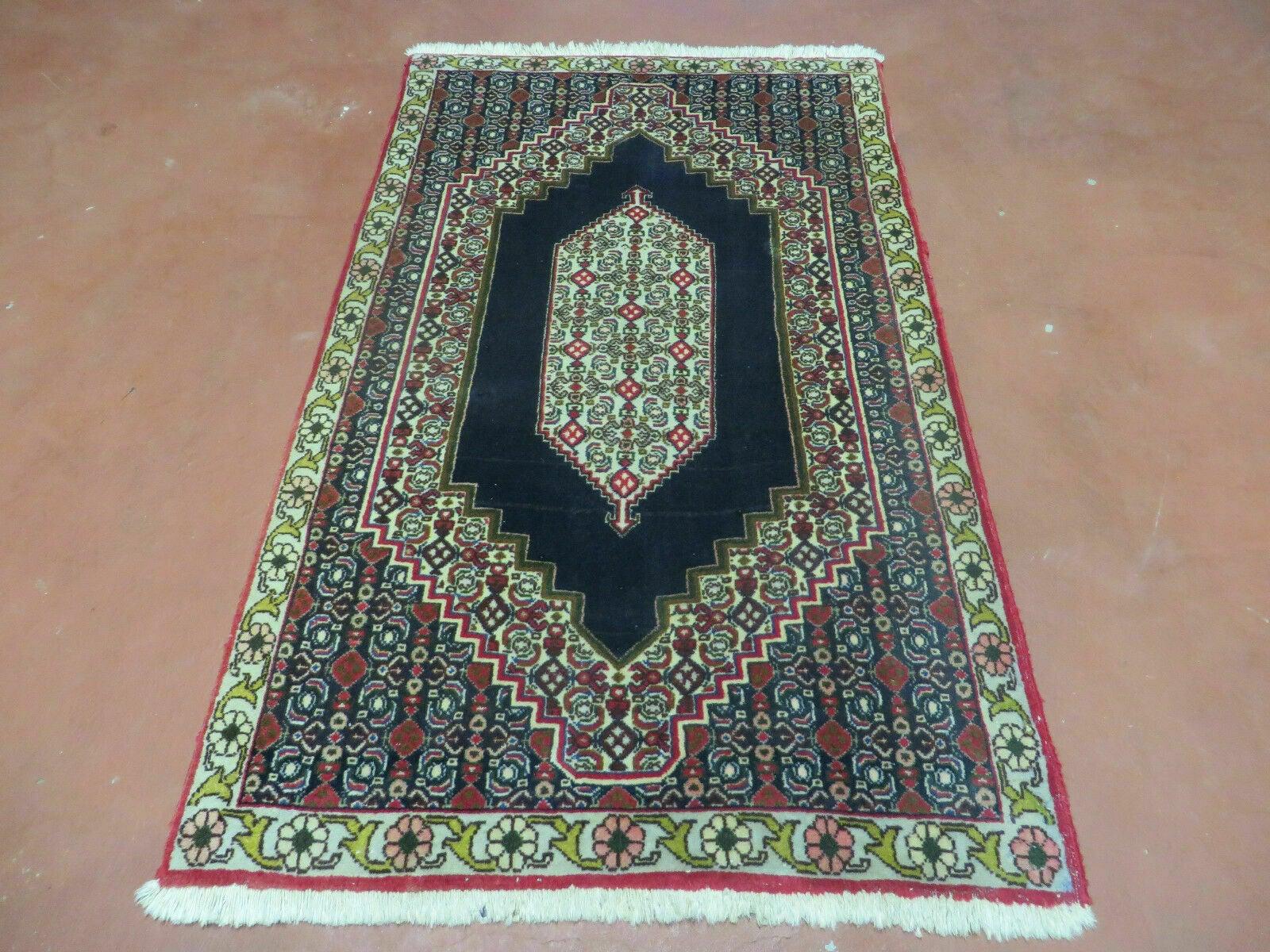 2'4" X 4' Vintage Handmade Floral Oriental Wool Rug Carpet Organic NICE - Jewel Rugs