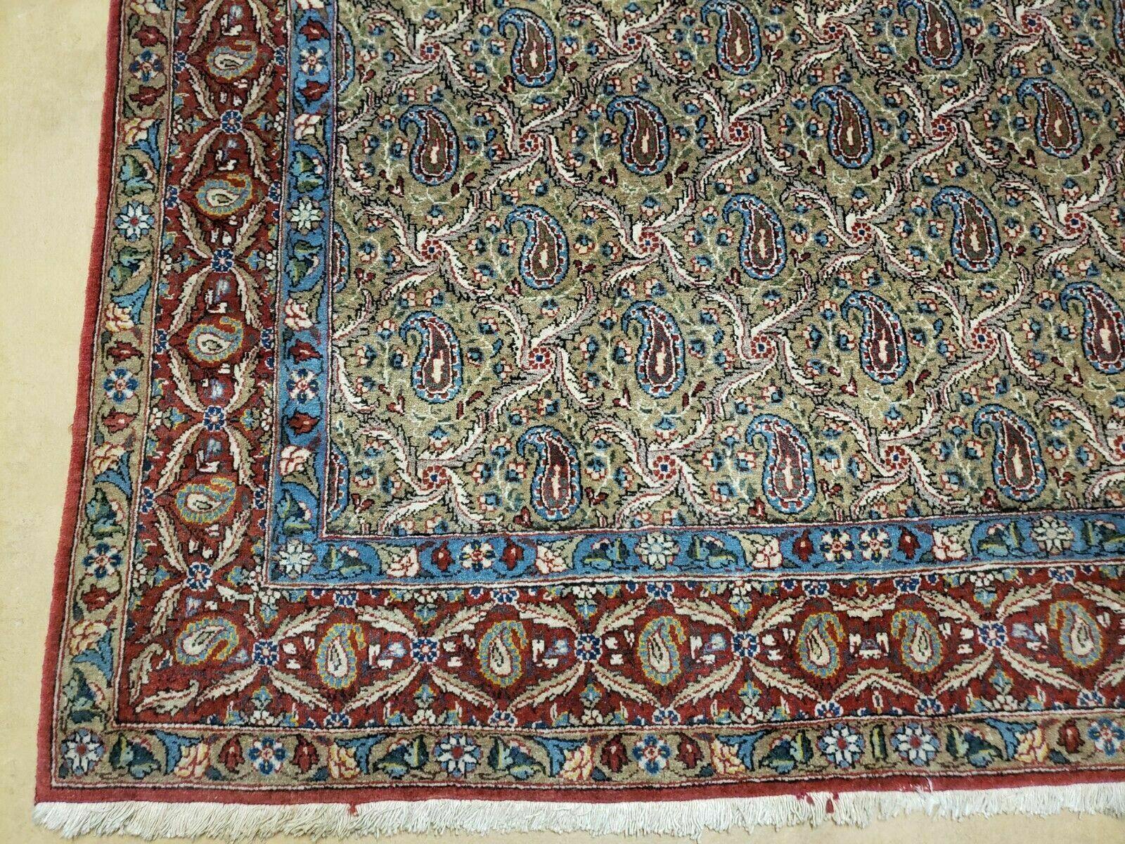 4' X 7' Handmade Turkish Wool Rug Paisley Hand Knotted Flowers One Of A Kind - Jewel Rugs