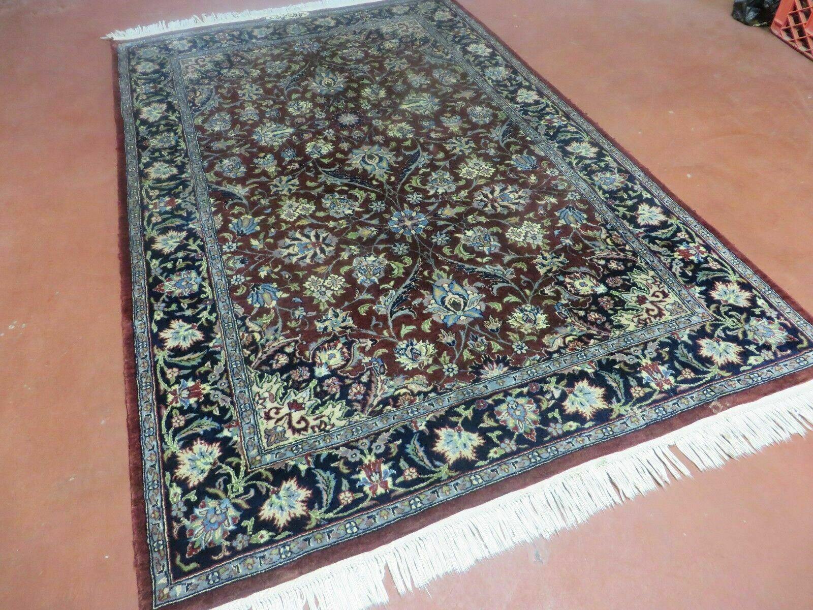 4' X 6' Vintage Handmade Pakistan Floral Oriental Wool Rug Carpet Fine Weave - Jewel Rugs