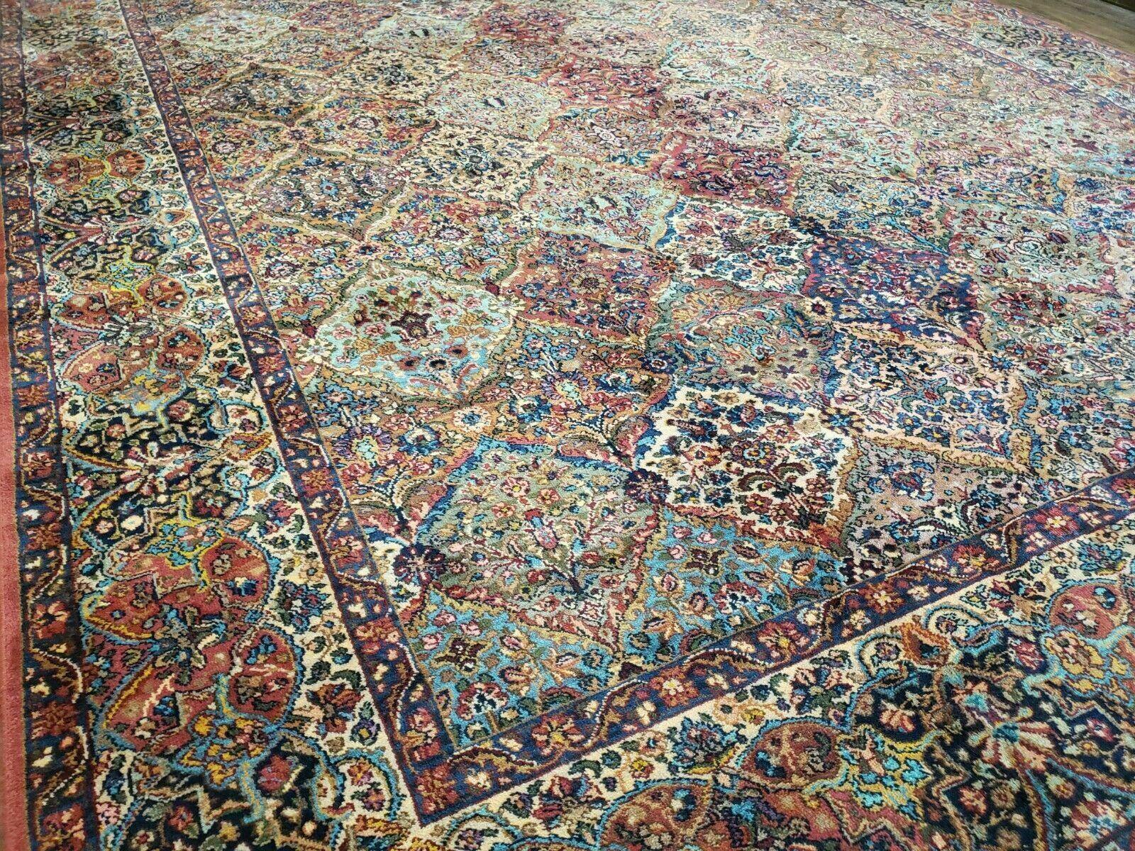 10' X 14' Karastan Multicolor Panel Kirman # 717 Wool Rug American Beauty - Jewel Rugs