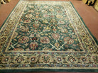 8' X 11' Vintage Hand Tufted India Agra Design Wool Rug Nice - Jewel Rugs