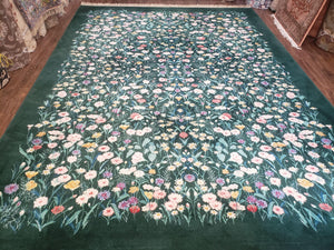 8' 8" X 12' Karastan Garden of Eden 509/9751 Wool Rug Wild Flowers Carpet Nice - Jewel Rugs