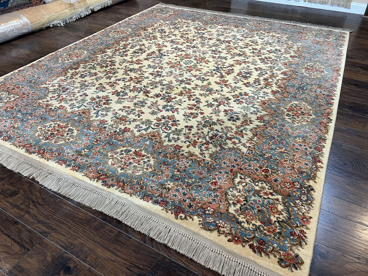 8.8 x 10.6 Karastan Rug Ivory Kirman #788, Original 700 Series, Wool K ...