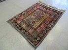 3.5' X 5' Vintage Handmade Hand-knotted Moroccan Urban Rabat Accent Throw Wool Rug - Jewel Rugs