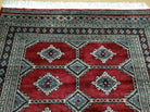 4' X 6' Vintage Handmade Bokhara Turkoman Pakistan Wool Rug Carpet Red Nice - Jewel Rugs