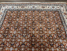 Indo Bidjar Rug 8x10, Indo Persian Bijar Carpet 8 x 10 ft, Herati Allover Floral, Red and Ivory, Wool Hand Knotted Vintage Oriental Rug Nice - Jewel Rugs