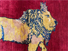 3.5 X 5 Handmade New Vintage Rug Zagros Mountain Wool Lion Red Vegetable Dyes - Jewel Rugs