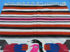 4' X 6' Vintage Handmade Latin American Mexican Wool Blanket Kilim Rug Eagle - Jewel Rugs