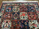 4' 4" X 6' 8" Vintage Handmade India Floral Panel Wool Rug Hand Knotted Nice - Jewel Rugs