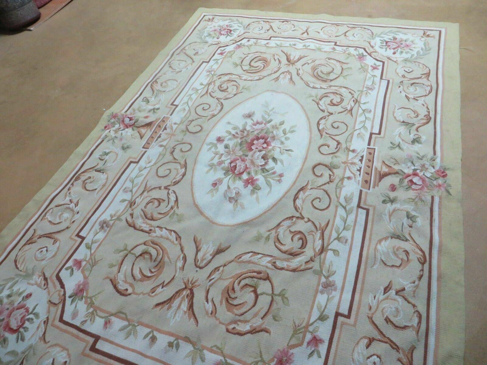 4' X 6' Handmade French Aubusson Weave Savonnerie Design Needlepoint Rug Nice - Jewel Rugs