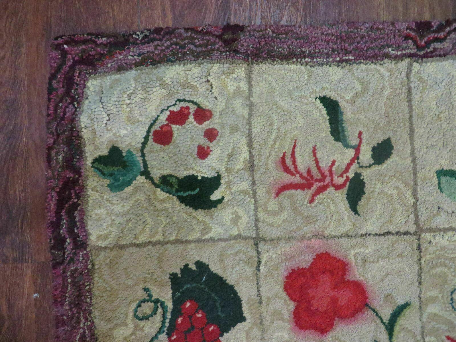 4' X 8' Vintage Handmade American Made Hooked Rug Nice - Jewel Rugs