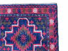 2' 9" X 4' 5" Vintage Handmade Tribal Wool Rug Balouchi Rug Afghan Rug Red Blue - Jewel Rugs