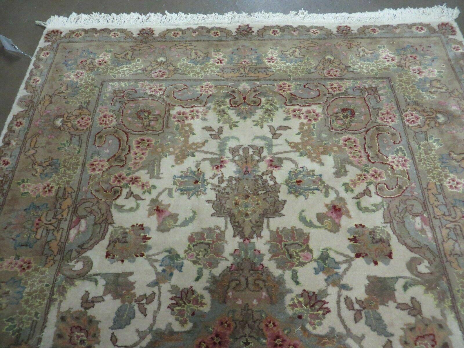 4' X 6' Vintage Handmade Fine Chinese Floral Oriental Wool Rug Beauty Details - Jewel Rugs