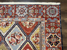 Turkish Soumak Rug 6x9, Colorful Oriental Carpet, Multicolor Sumak Kilim Rug, Red Blue Yellow Handmade Vintage Wool Area Rug 6 x 9, Boho Rug - Jewel Rugs