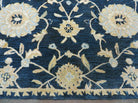 9' X 12' Safavieh Abstract Modern Hand Tufted Wool Rug Floral Flower Nice Navy - Jewel Rugs