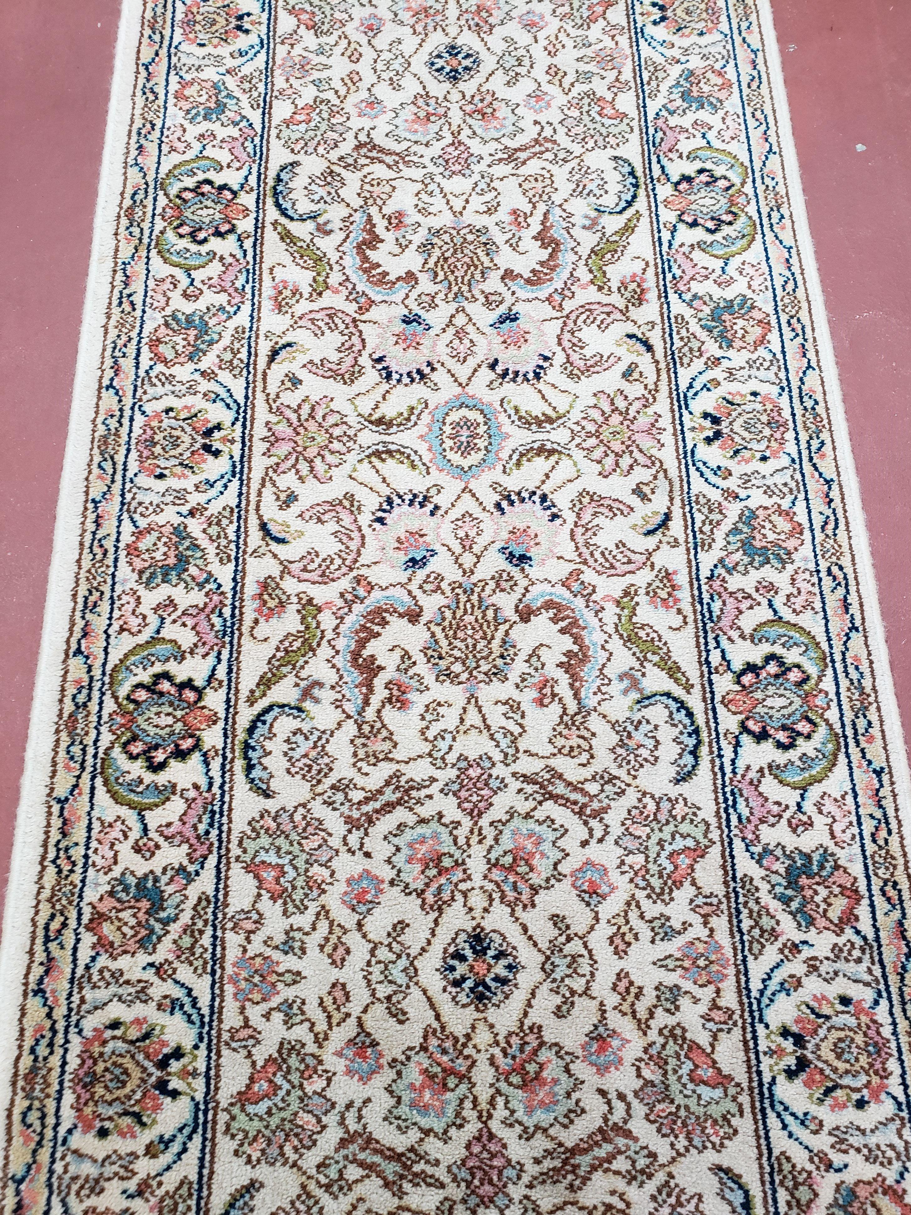 Vintage Karastan Runner Rug 2.6 x 12, Karastan Tabrizz #738, 12ft Long Runner Rug, Wool, USA Made, Discontinued Karastan, Original Karastan - Jewel Rugs