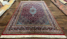 Indo Persian Bidjar Rug 8.5 x 10.3, Herati Mahi Pattern, Allover Medallion, Red Traditional Oriental 8x10 Hand Knotted Wool Carpet, Vintage - Jewel Rugs