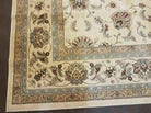 8' X 10' Vintage Cashmere Finish Rug Oriental Floral Machine Made USA Beige Nice - Jewel Rugs