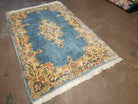 3' X 5' Handmade Royal Kirman Wool Area Rug Hand Knotted Carpet Ivory/ Beige - Jewel Rugs