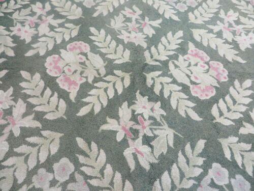 7' X 10' American Hand Made Hooked Rug All Over Wool Rug Flowers Nice - Jewel Rugs