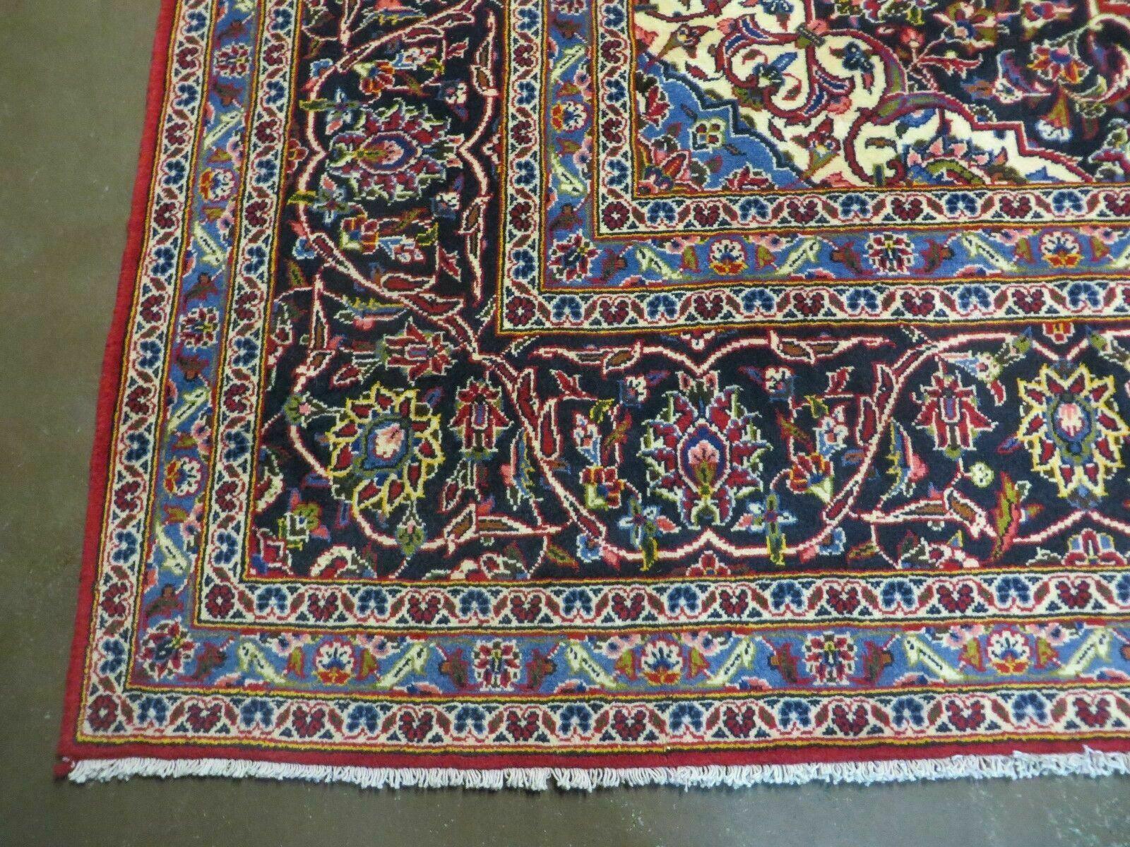 8' X 11' Vintage Handmade India Wool Rug Hand Knotted Carpet Red Nice # 814 - Jewel Rugs