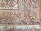 Antique Caucasian Shirvan Rug 4x6, Dagestan Area Rug, Wool Hand-Knotted Soft Red & Ivory 1920s Oriental Carpet, Soft Muted Colors - Jewel Rugs