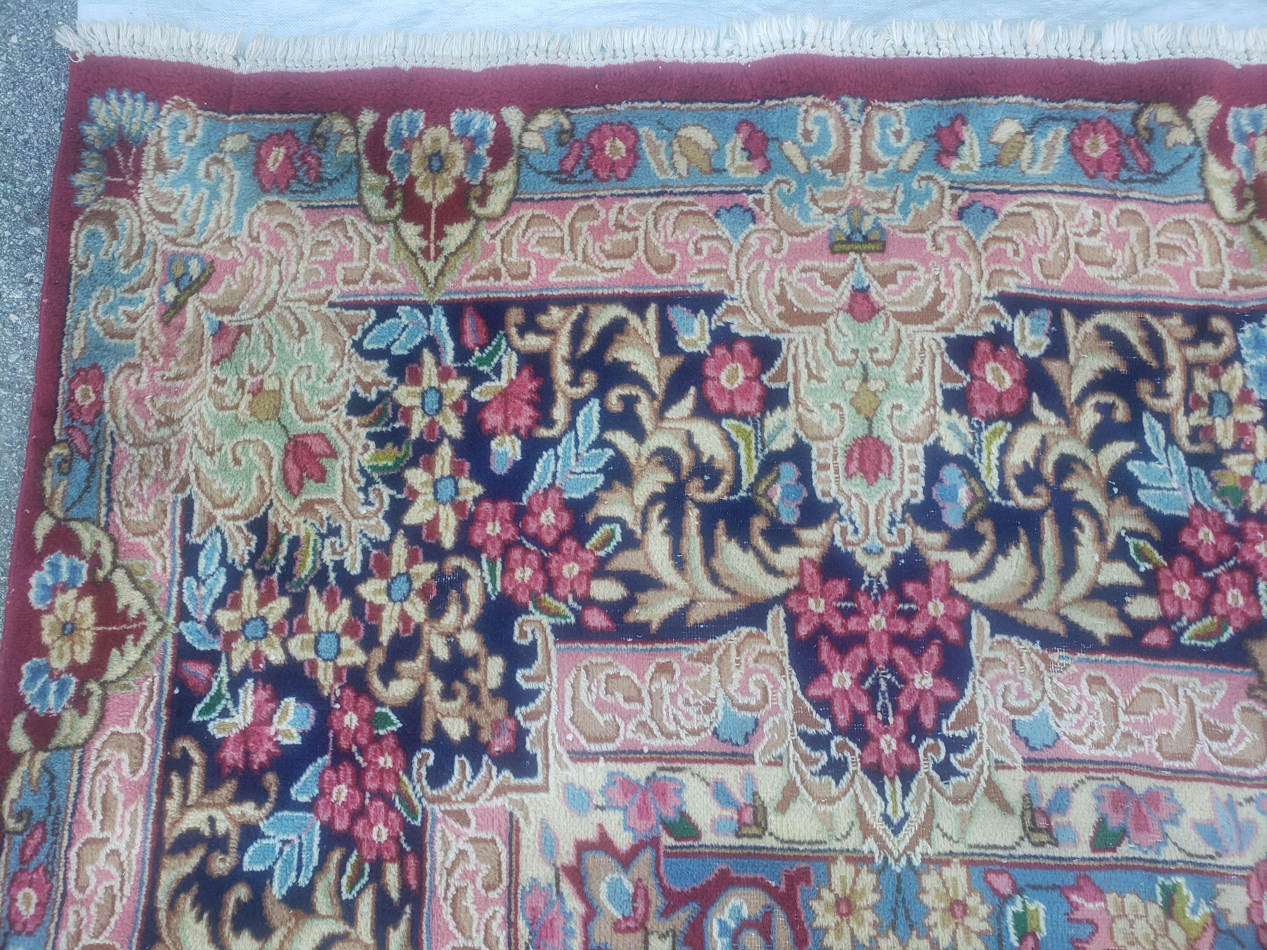 Antique Persian Kirman Rug 10x17 Oriental Carpet 10 x 17, Red, Multicolor, Namazian Signature Master Weaver, Shabby Chic, Semi Open Field - Jewel Rugs