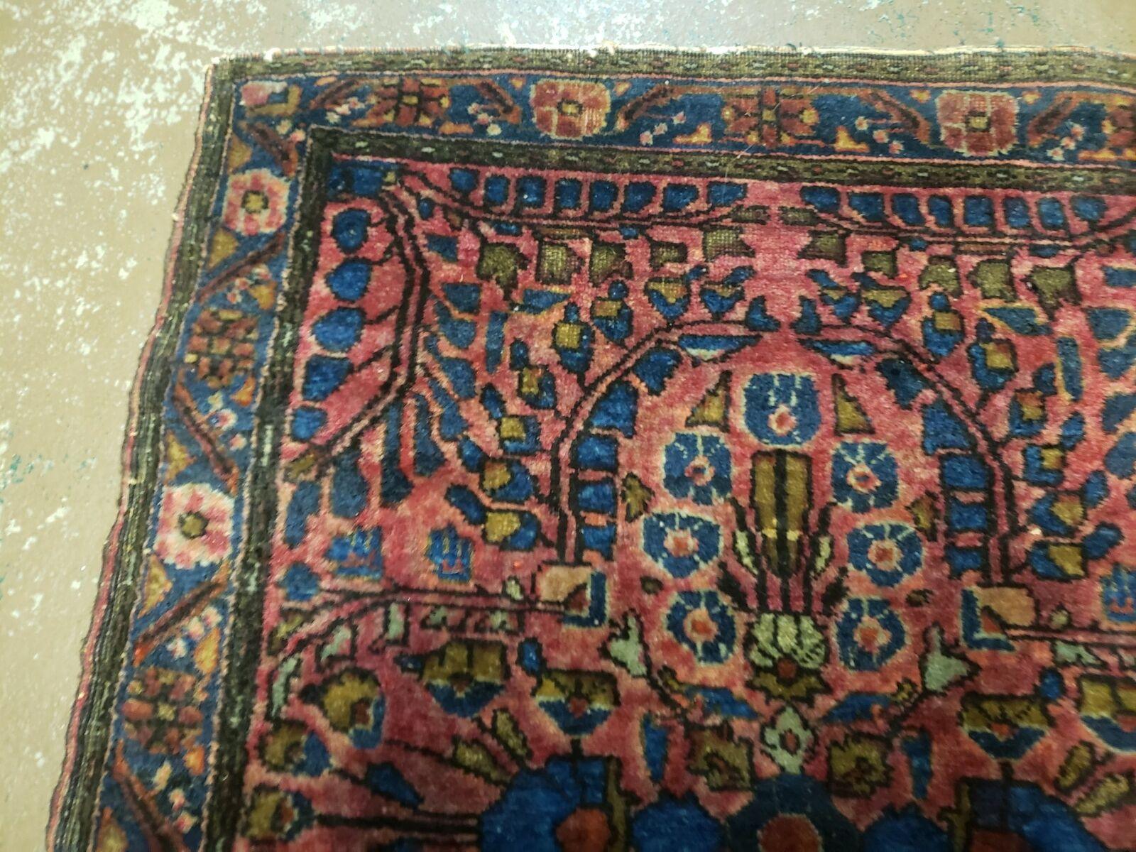 2' X 2' 4" Antique Handmade Pakistani Wool Rug Nice - Jewel Rugs