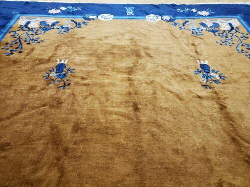 9' X 12' Antique Hand Made Art Deco Nichols Peking Chinese Rug Carpet Blue Nice - Jewel Rugs