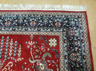 6' X 9' Vintage Handmade Indo Persian Wool Rug Veg Dyes Nice Red - Jewel Rugs