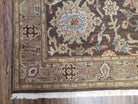 4' X 6' Handmade India Oriental Floral Wool Rug Brown Wow - Jewel Rugs