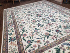 8x10 Handmade Floral Wool Rug Veg Dyes Indian Oriental Carpet Beige Hand-Knotted - Jewel Rugs