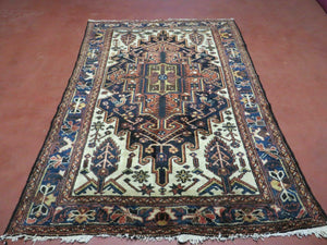 4' X 6' Antique Turkish Rug Handmade Wool Details Carpet Nice - Jewel Rugs