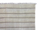 5x8 Turkish Kilim Rug, Flatweave Carpet, Striped Blanket, Southwestern Design, New, Gray, Wool, High Quality, Hand-Knotted - Jewel Rugs