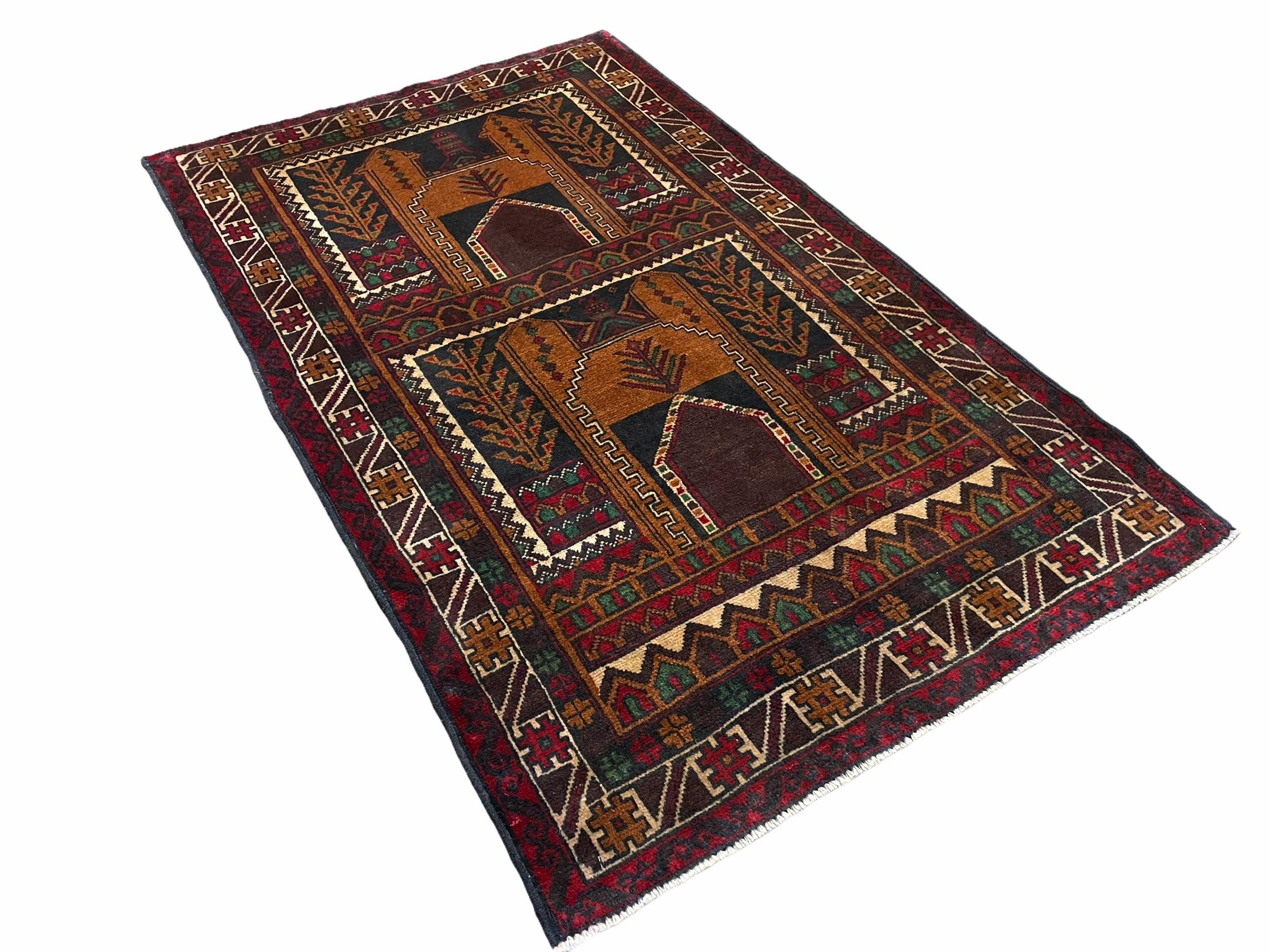 3x5 New Vintage Hand-knotted Handmade Tribal Rug Afghan Rug Balouch Wool Rug - Jewel Rugs