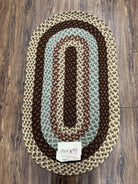 American Braided Rug 2x4 ft Oval Rug, Multicolor Oval Rug, Oval Braided Rug, Hand Woven, Vintage Braided Rug, Small Braided Rug - Jewel Rugs