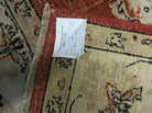 6' X 9' Vintage Fine Handmade Peshawar Agra Chobi Wool Rug Vegy Dye Tomato Nice - Jewel Rugs