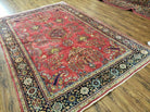 6' X 9' Antique Handmade India Floral Rug Highly Detailed Red Hand Knotted Nice - Jewel Rugs