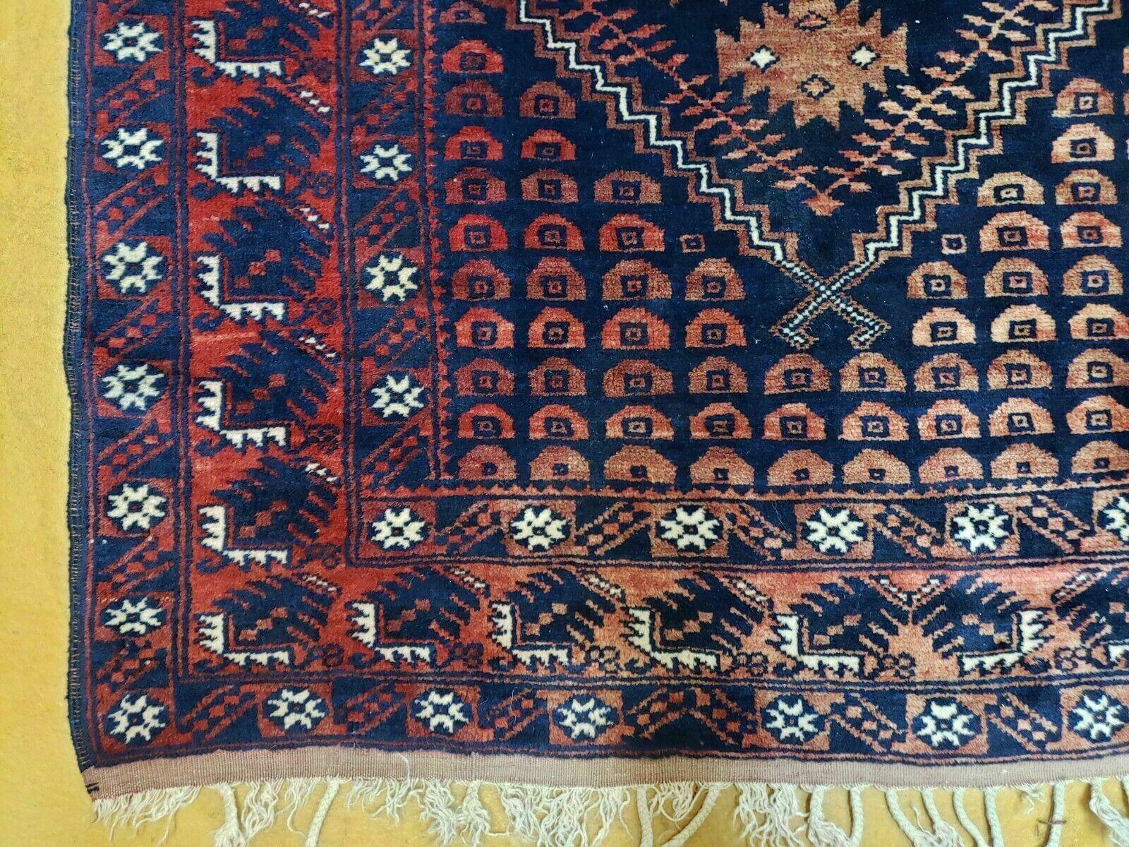 3' 4" X 5' 6" Vintage Handmade Pakistan Balouchi Balouch Tribal Wool Rug Nice - Jewel Rugs