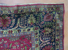 9' X 12 Antique 1920s Handmade Agra Indo Rug Beautiful Wine Red Vegetable Dye - Jewel Rugs