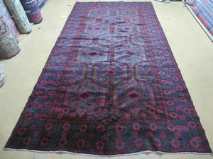 5' 8" X 10' 9" Antique Handmade Afghani Wool Rug Balouhi Tribal Veg Dye Kalegy - Jewel Rugs