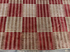 Modern Tibetan Rug 8x10, Hand Knotted Contemporary Nepali Carpet 8 x 10, Checkerboard Design, Red Cream Light Brown, Very Fine Wool & Silk - Jewel Rugs