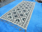 4' x 8' Vintage Folk Art Latin American Mexican Blanket Weaving Wool Kilim Rug - Jewel Rugs