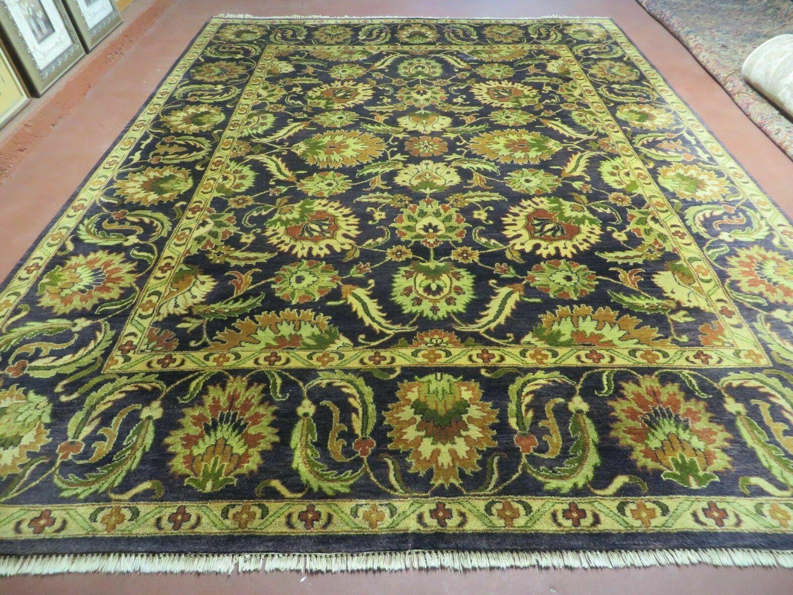 9' X 12' Handmade Top Quality Jaipur India Tea Wash Wool Rug Organic Dyes Nice - Jewel Rugs