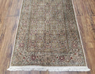 Indian Silk Runner Rug 2'6" x 7' 10", Indo Kashmiri Fine Oriental Runner, Hallway Carpet, Vintage Traditional Oriental Runner 8ft Long - Jewel Rugs