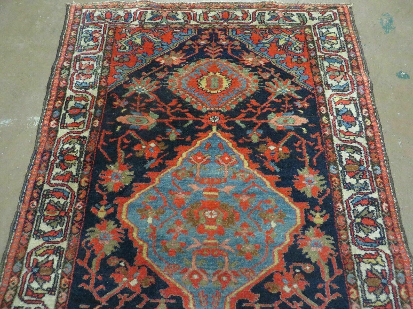 3' X 5' Antique Handmade Turkish Geometric Floral Oriental Wool Rug Vegy Dyes - Jewel Rugs