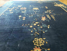 9' X 12' Vintage Hand Made Art Deco Nichols Peking Chinese Rug Carpet Blue Nice - Jewel Rugs