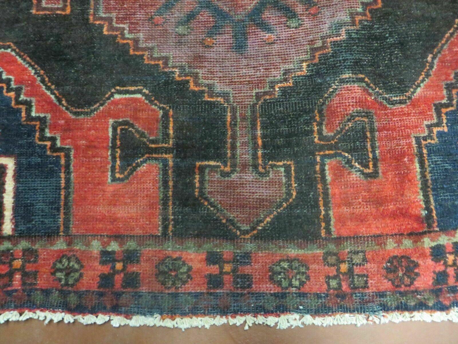 4' X 8' Antique Handmade India Geometric Oriental Tribal Wool Rug Red # 603 - Jewel Rugs