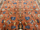 Karastan Rug 8' 2" x 11' 9", Karastan Williamsburg Rug Pattern #553 Turkish Church, Salmon Blue Golden Tan, Wool Karastan Carpet, Room Sized - Jewel Rugs